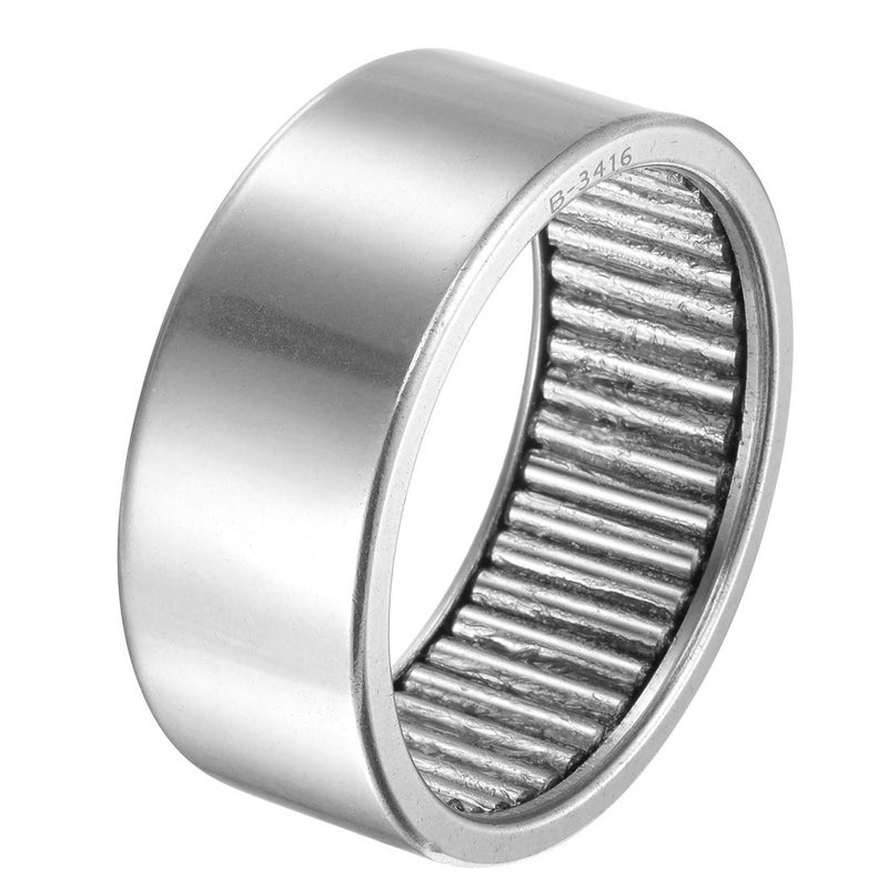uxcell B3416 Needle Roller Bearings 2-1/8" Bore 2-1/2" OD 1" Width Chrome Steel Open End Full Complement Drawn Cup Bearing - Image 1