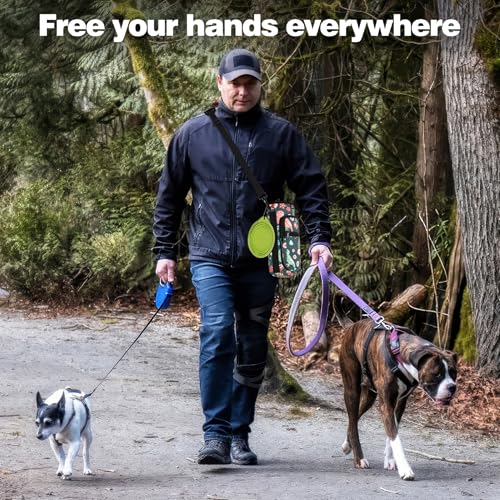 Nuovoware Water Bottle Carrier Bag, 25OZ/710ML Bottle Pouch Holder, Adjustable Shoulder Hand Strap 2 Pocket Sling Neoprene Sleeve Sports Water Bottle Accessories for Men Women Hiking Travelling Camp - Image 3