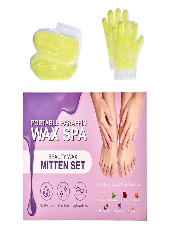 KmaxShip 10-Minute Paraffin Hand & Foot Treatments, Self Contained Paraffin Wax Gloves and Booties Set for Intensive Hydration At Home (Honey) - Image 1