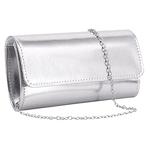 Naimo Womens Shiny Glaze Shoulder Envelope Evening Purse Wedding Party Clutch Bag - Image 1