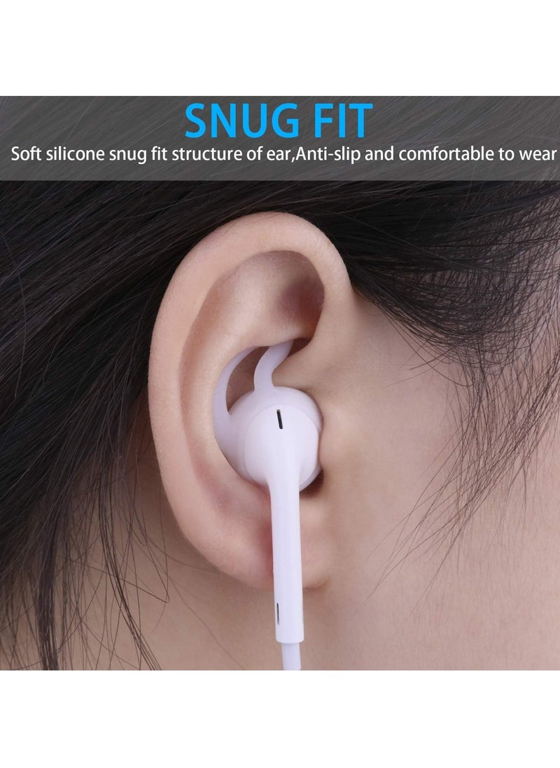 KASTWAVE - 4 Pairs Silicone Ear Tips for Air Pods 1/2, Anti-Slip/Drop Ear Hook Gel Headphones Earphones Protective Accessories Tips, Soft Comfortable for iPhone 6S/6 Plus/5S/5C/5 Earbuds - Image 1
