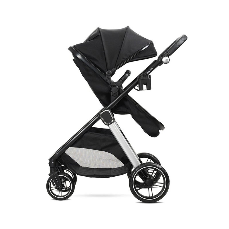 لوريلي عربة اطفال اسبين 3 في 1 مع مقاعد متغيرة وادابتور - اسود - 1002202 - Image 5