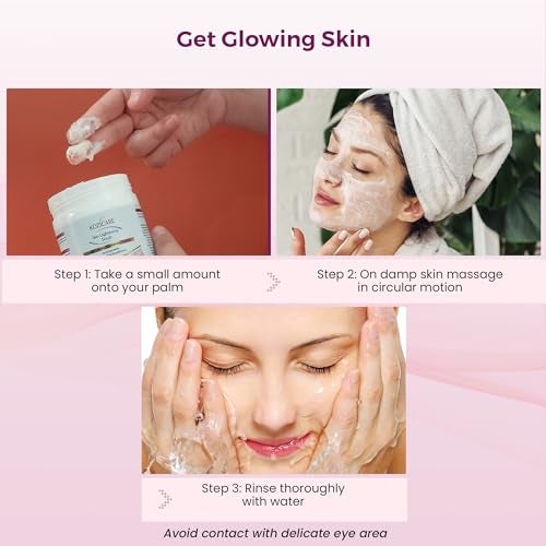 Kozicare Skin Whitening Scrub For Face | Exfoliating Scrub | Scrub For Men & Women Tan Removal Scrub Tanning Dead Skin Removal Gel Kojic Acid Scrub For Blackheads, Whiteheads & Smooth Skin - 100 Gm - Image 4