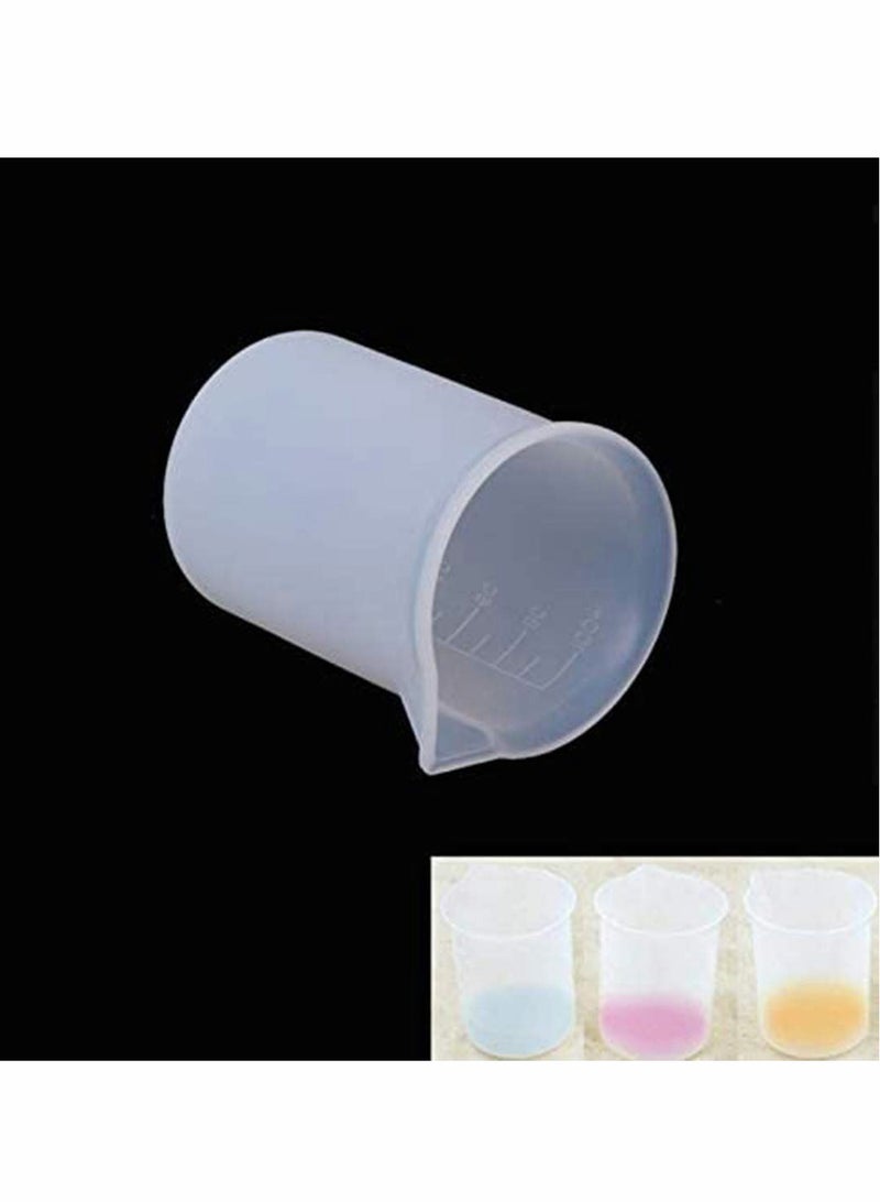 SOLARAE 3Pcs Mixing Cups for Resin Silicone Measuring Cups - Mixing Resin Stain Epoxy Paint Silicone Measuring Cups for Resin 100ml Mixing Cups Mixing Cups for Resin Silicone Measuring Cups - Image 2