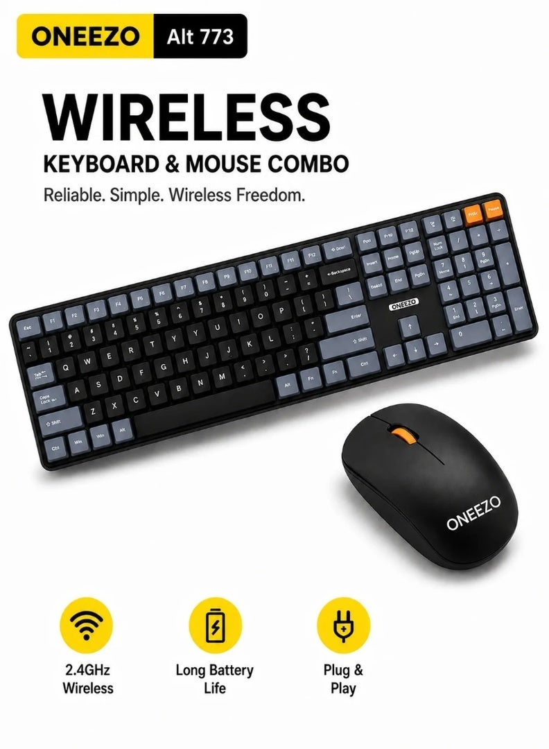 oneezo Oneezo Wireless Keyboard And Mouse Combo 660 g ZAA74DDCB3FDB75969A13Z