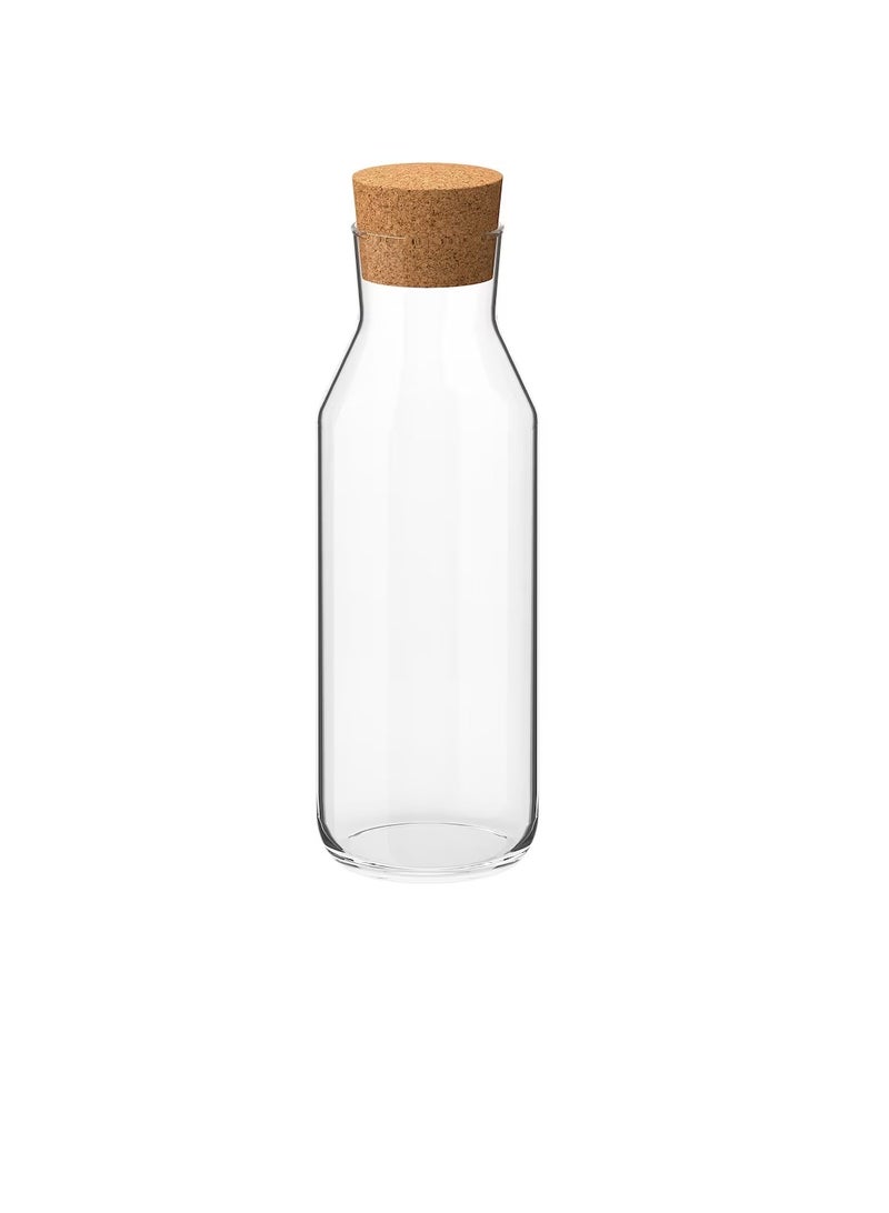 Carafe with stopper, clear glass/cork1 l  - Image 1