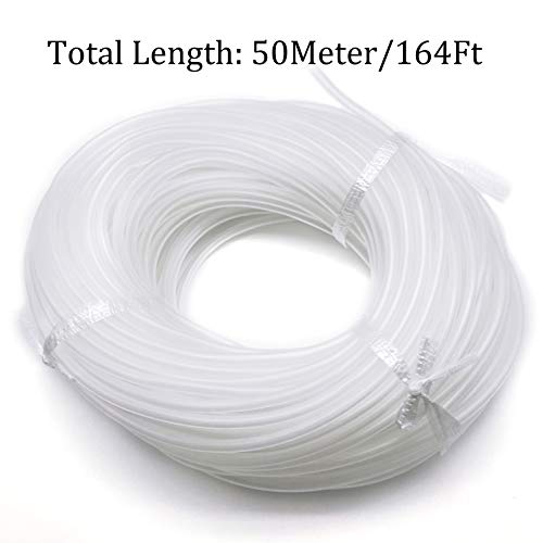 NACX 164Ft Aquarium Airline Tubing, Soft Air Pump Hose for Fish Tank, 4mm ID, 6mm OD, 50M Long Flexible Clear - Image 3