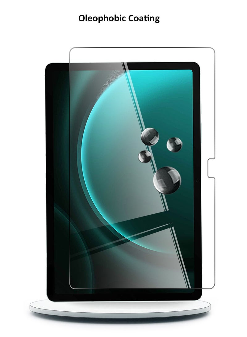 Wtech Samsung Galaxy Tab S9 FE+ /Samsung Galaxy Tab S9 FE Plus Premium Series Curved Edges Full Cover Glass Screen Protector (TSGPCN) - Clear - Image 2