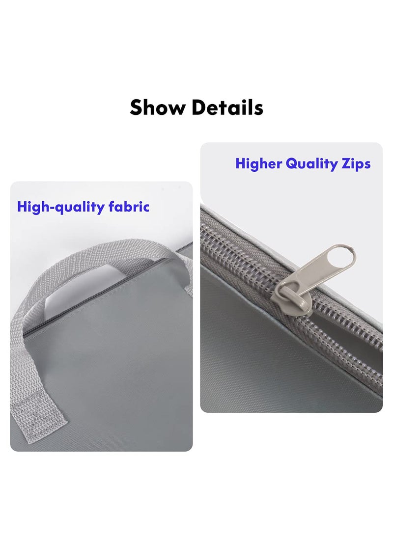 ZKOO ZKOO Large Size Art Portfolio Tote with Nylon Shoulder, Poster Board Storage Bag Office Supplies 24"X 36", Gray  - Image 5