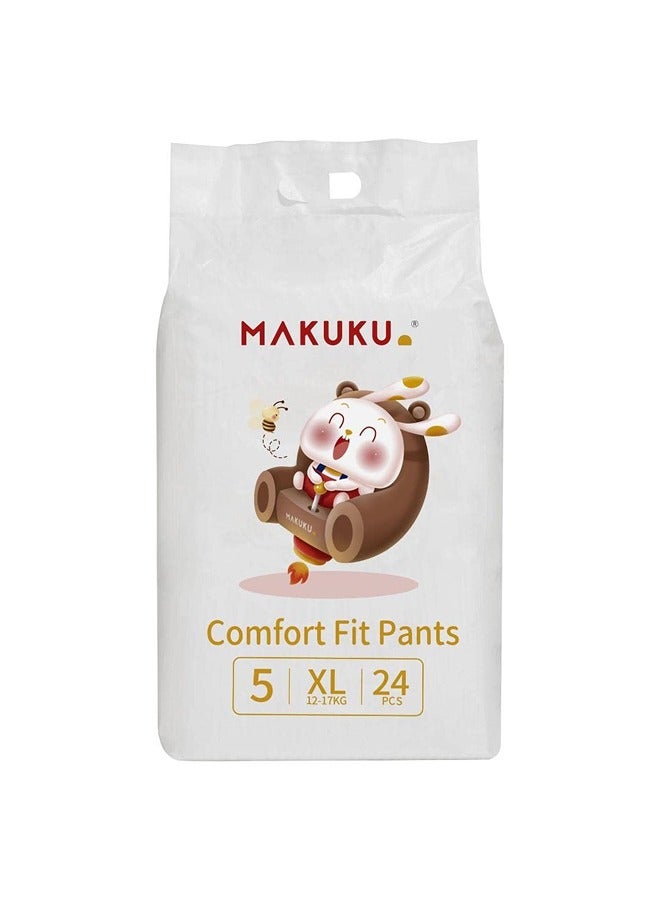Makuku حفاضات مريحة مقاس 5 12-17 كجم