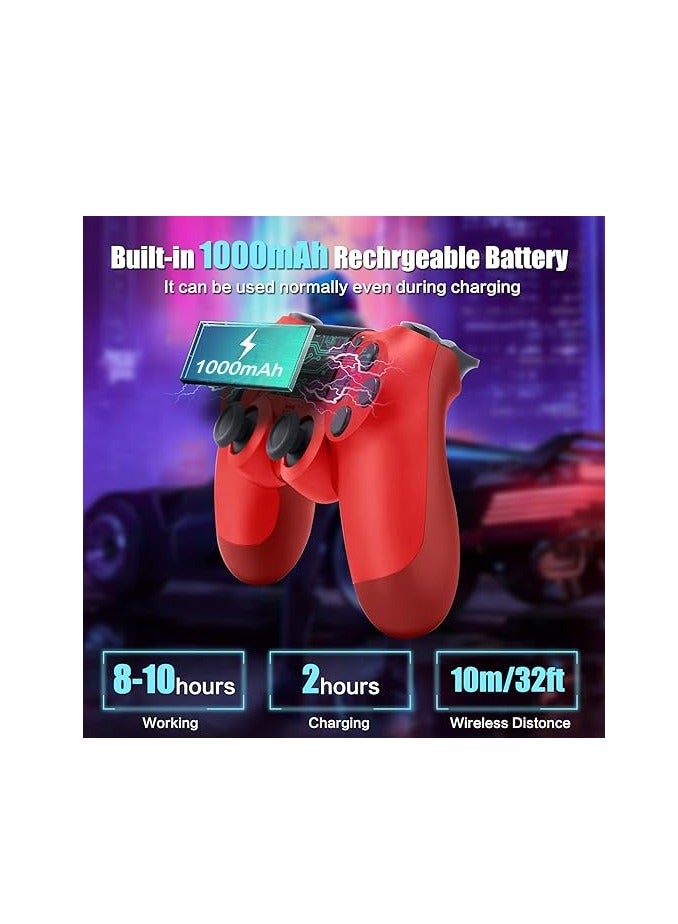 PS4 Wireless Controller for Playstation 4/Slim/Pro Console with Dual Vibration Game Joystick Remote and Charging Cable (1000mAh) - Image 4