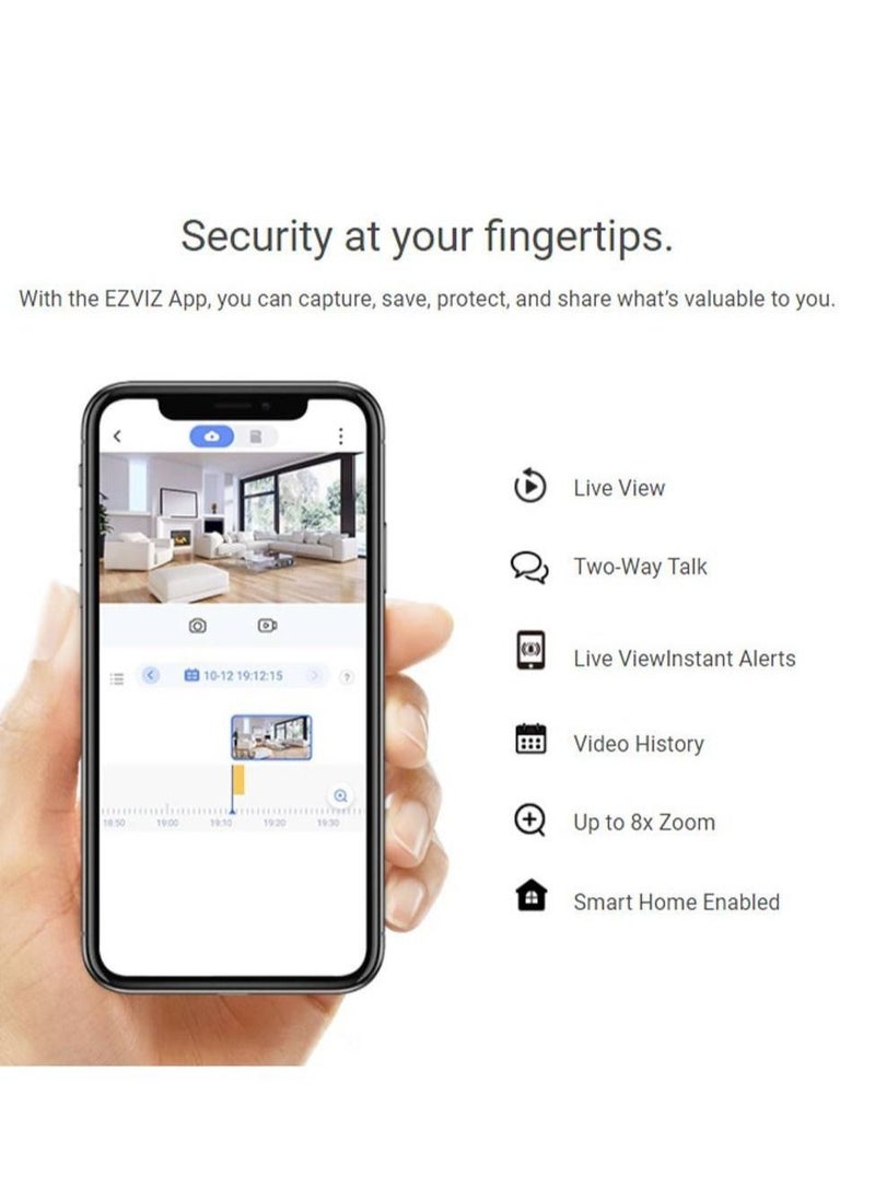 Camera - C1T Smart Indoor WiFi Camera FHD 1080 Two-Way Talk, Three Sound-Alert Modes, Motion Detection, Night Vision Up To 12 M, Support 256 Sd Card, Ezviz Cloud play Storage - Image 1
