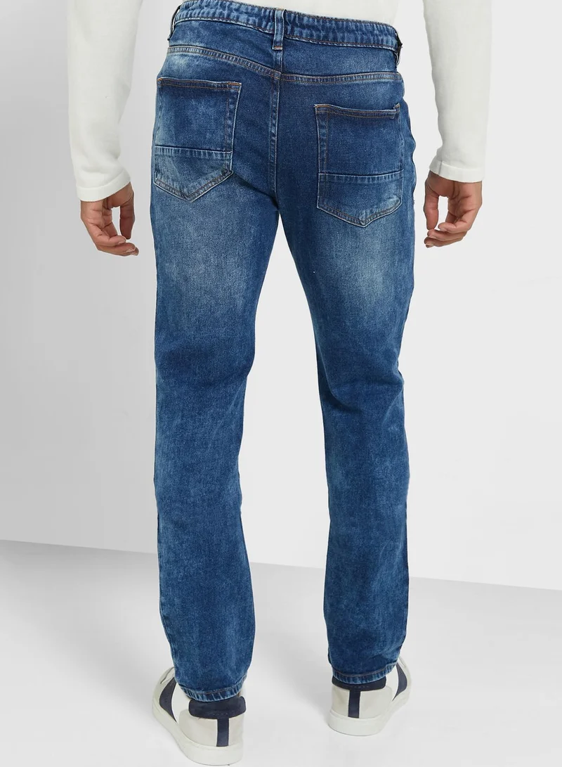 Seventy Five Slim Fit Distress Jean