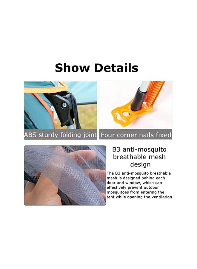 PROMASS Camping Tent - 5-8 Person Family Tent Instant Easy Set Up Tent With Carry Bag, Waterproof Windproof Pop Up Tent For Camping, Hiking, Mountaineering - Image 3