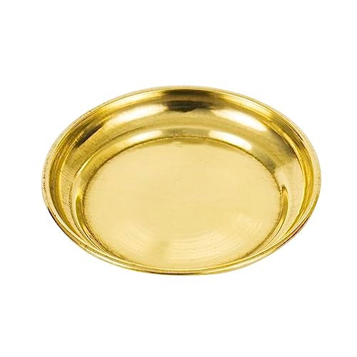 Spillbox Brass Deepak Diya Oil Lamp Plate for Home Temple Puja Articles Decor Gifts-Ram Plate Pack 2 - Image 2