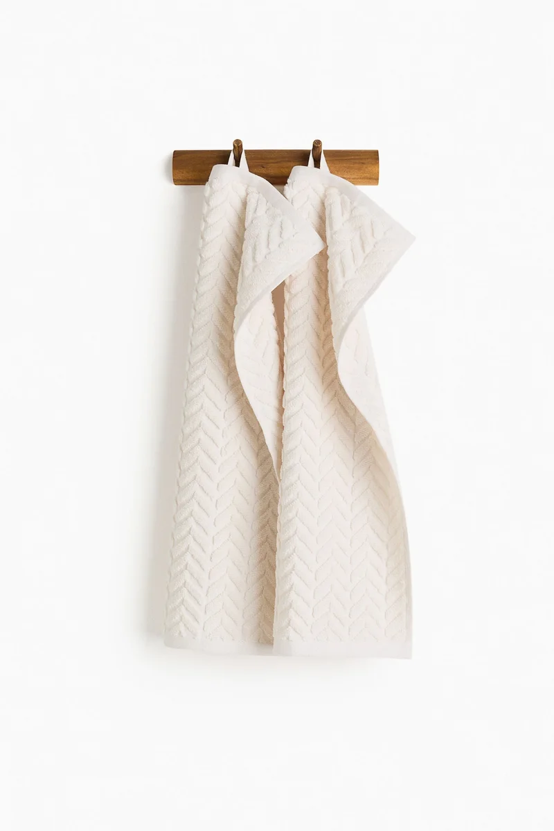 H&M 2-pack textured guest towels