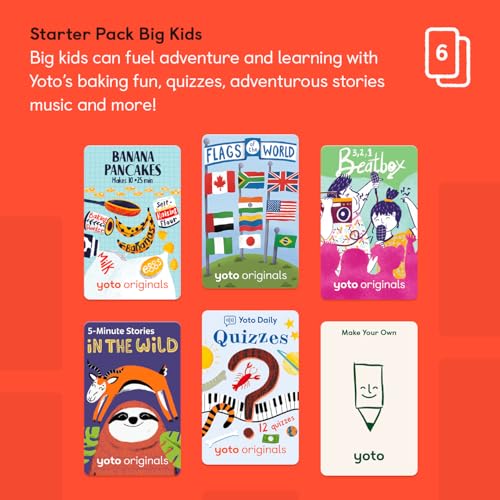 YOTO Starter Pack for Big Kids 6 Kids Audio Cards for Use with Player Mini Allin1 Audio Device Educational ScreenFree Listening with Fun Stories for Learning Interactive Quizzes Ages 6 - Image 5