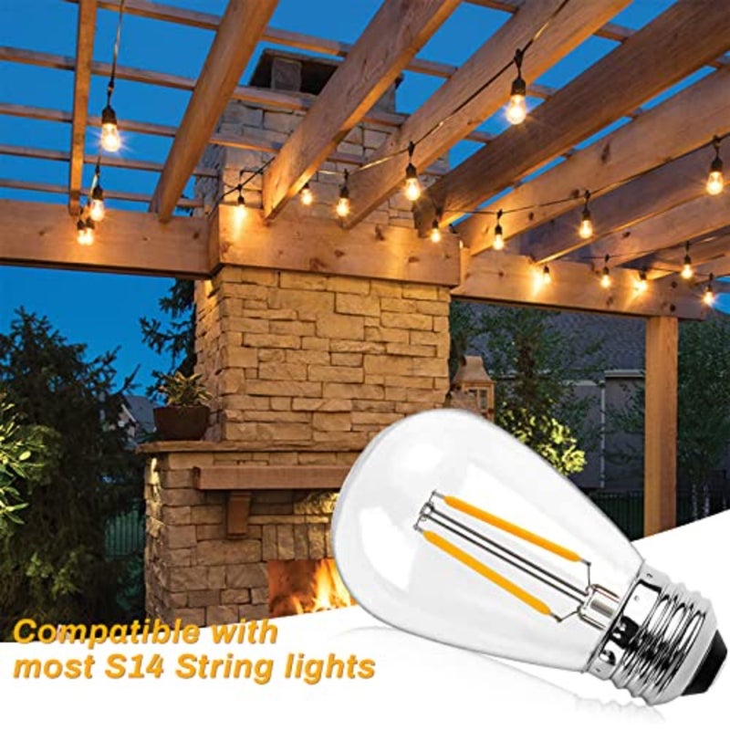 Outdoor indoor use, plastic S14 E27 LED bulbs, warm white 2700K, shatterproof and waterproof, AC220-240V, 25P 2W - Image 5