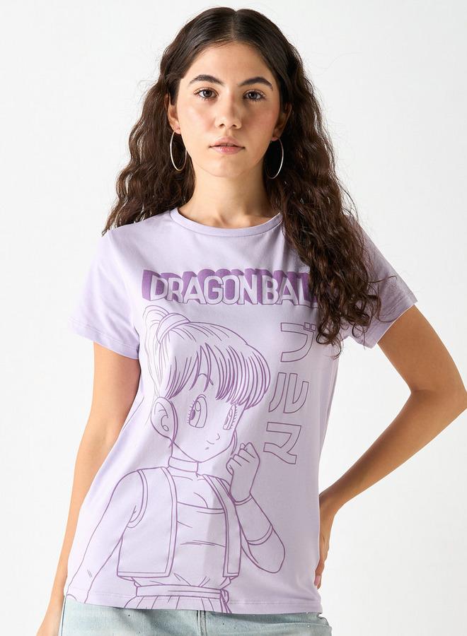 SP Characters Dragon Ball Print T-shirt with Crew Neck and Short Sleeves - Image 1