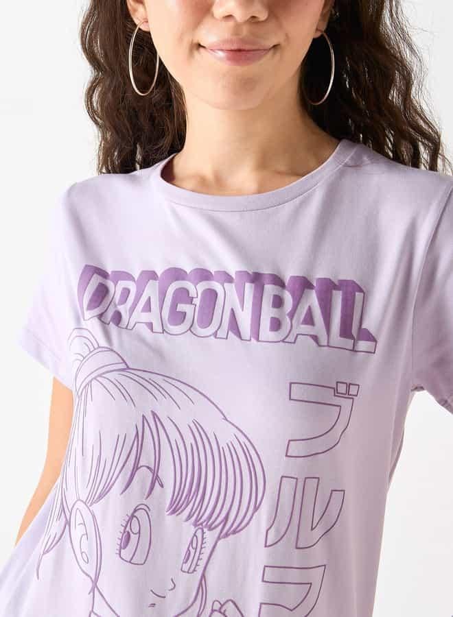SP Characters Dragon Ball Print T-shirt with Crew Neck and Short Sleeves - Image 4