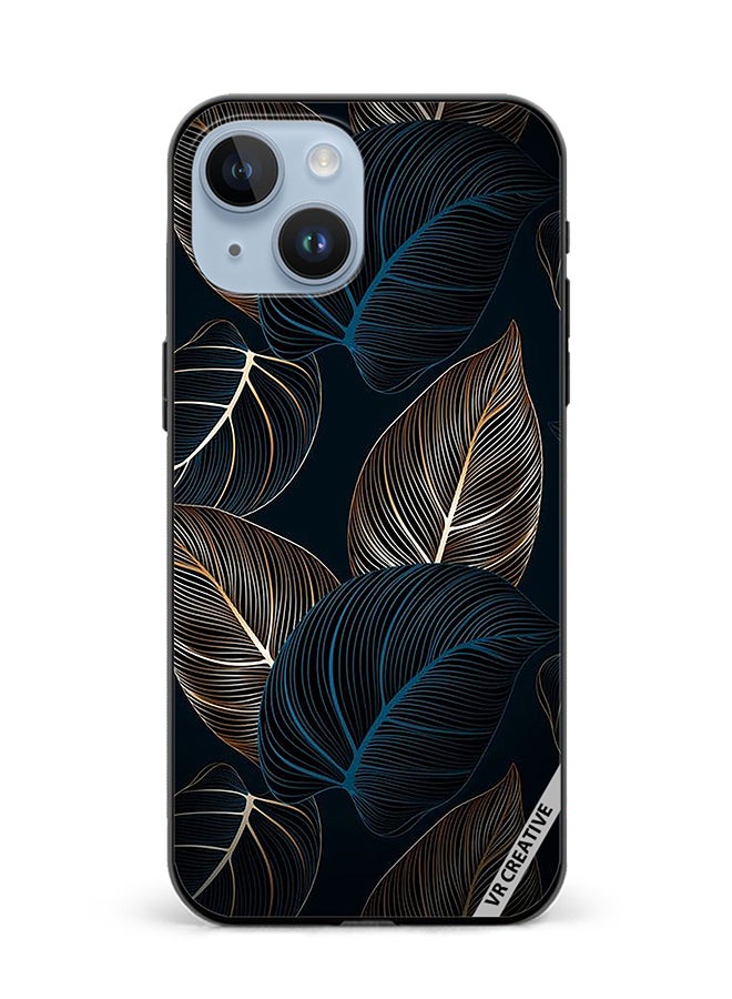 VR CREATIVE Protective Case Cover For Apple iPhone 15 Plus Banana Palm Tree Leaves Pattern Design Multicolour - Image 1