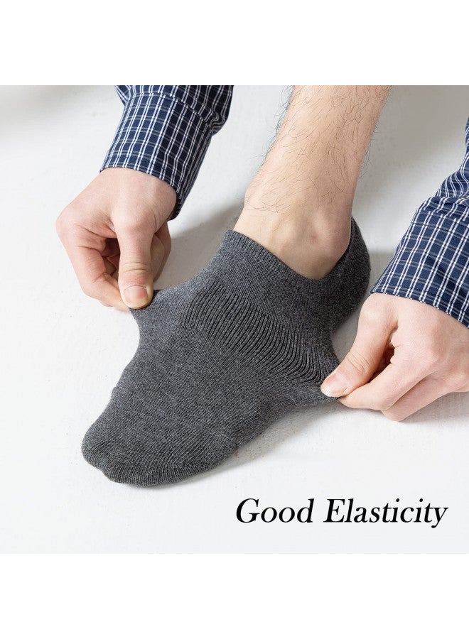 JORMATT JORMATT 6 Pairs Men No Show Low Cut Socks Non-Slip Women Athletic Sneaker Socks Comfort Cotton Casual Invisible Socks, men shoe size 13-15 - Image 3