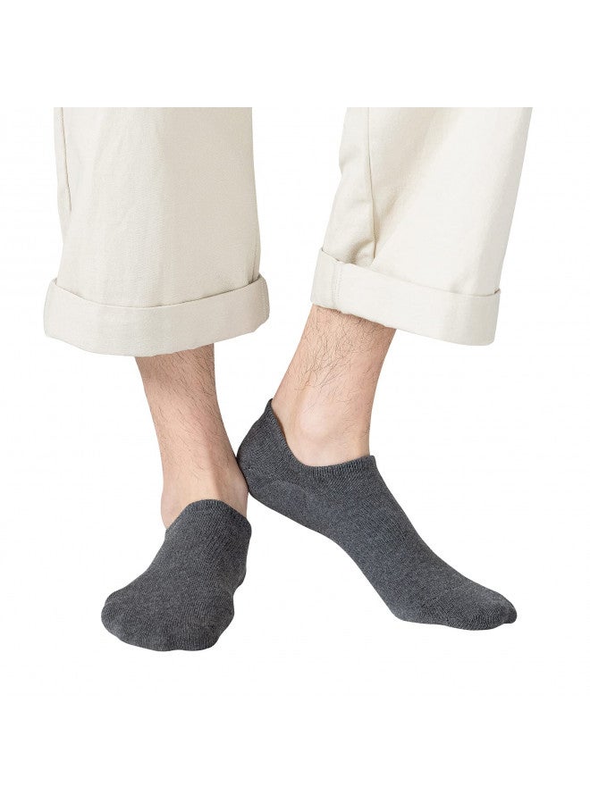 JORMATT JORMATT 6 Pairs Men No Show Low Cut Socks Non-Slip Women Athletic Sneaker Socks Comfort Cotton Casual Invisible Socks, men shoe size 13-15 - Image 2