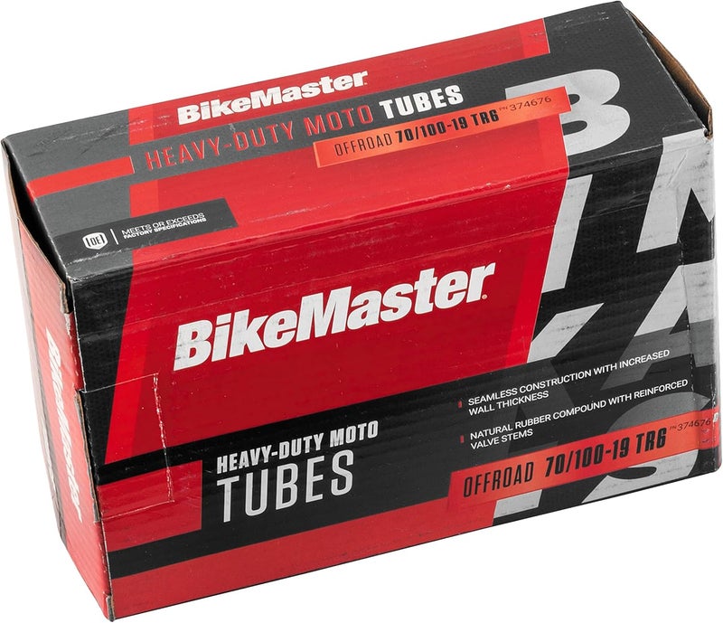 BikeMaster Heavy Duty Motorcycle Tire Tube 70/100-19 TR6 - Image 3
