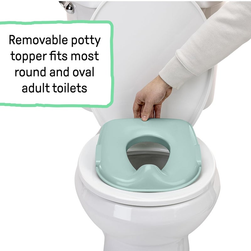 Ingenuity Prepare to Potty 3in1 System  Potty Training Toilet Topper Step Stool Easy Setup for Toddlers Ages 18 Months - Image 5