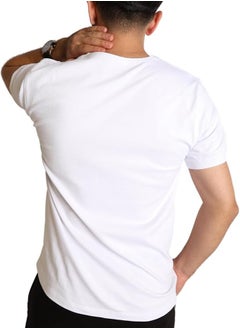 BAREQ ALMODA V-Neck T-Shirt Comfortable Cotton Fabric 100% Made in Turkey  - Image 2