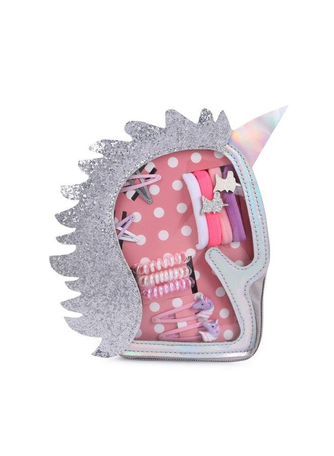 Hamster London Girl Hair Clip With 7 Hair Tie/Rubber Band Set With Zipper Pouch For Girls 4 Pieces - Image 2