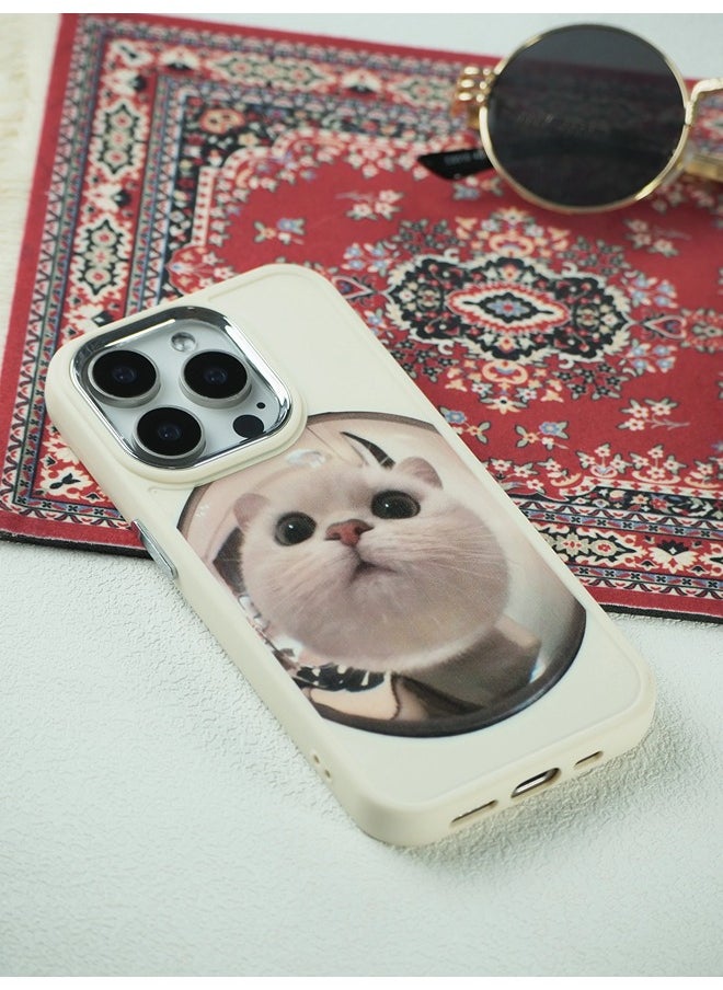 ShebSheb Cute Cat iPhone 14 Pro Max Case, Phone Cases with Camera Lens Protector  Soft Silicone Shockproof Protective Cover  - Image 2