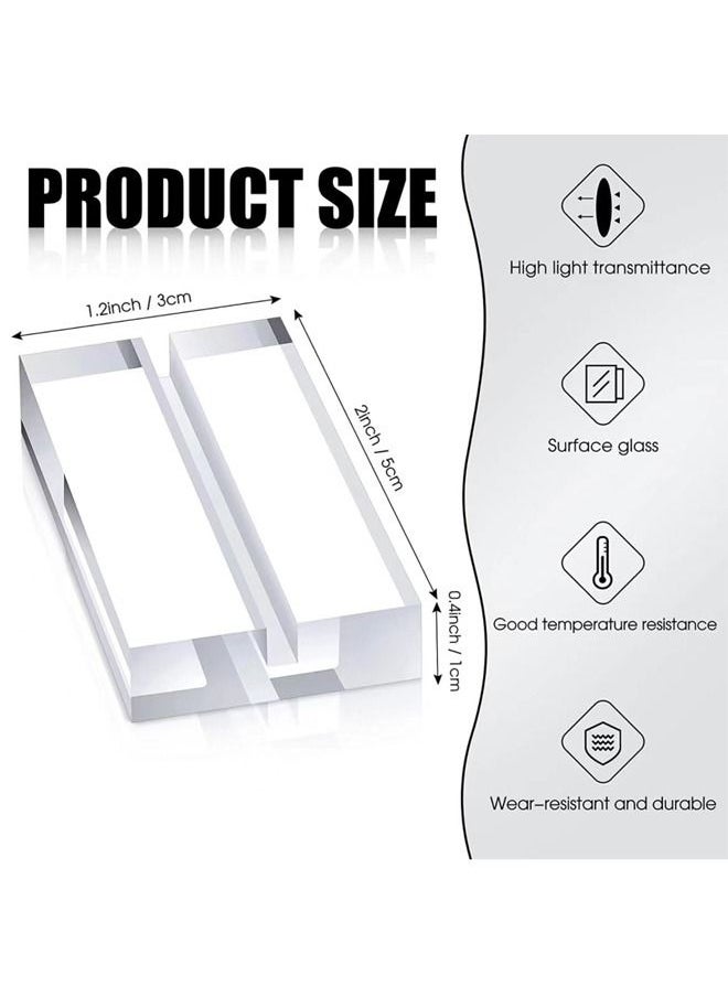 Ant 12-Piece Clear Acrylic Stands, Place Card Holders Table Number Stands Card, Display Stand for Dining Table Shop Office Wedding Photo Painting Business Card Holder 50*30*10mm  - Image 2