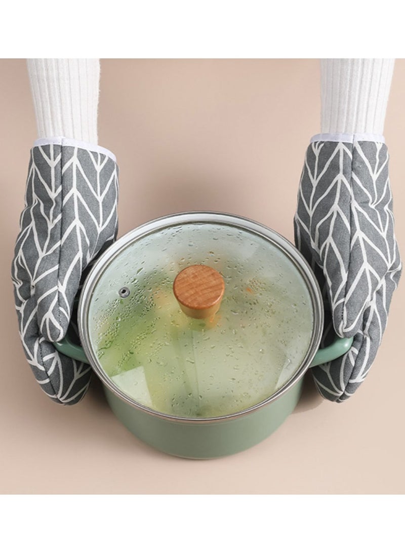 Jingke Anti-scalding Gloves Kitchen Oven Microwave Insulation Non-slip Gloves Anti-high Temperature Baking Gloves - Image 3