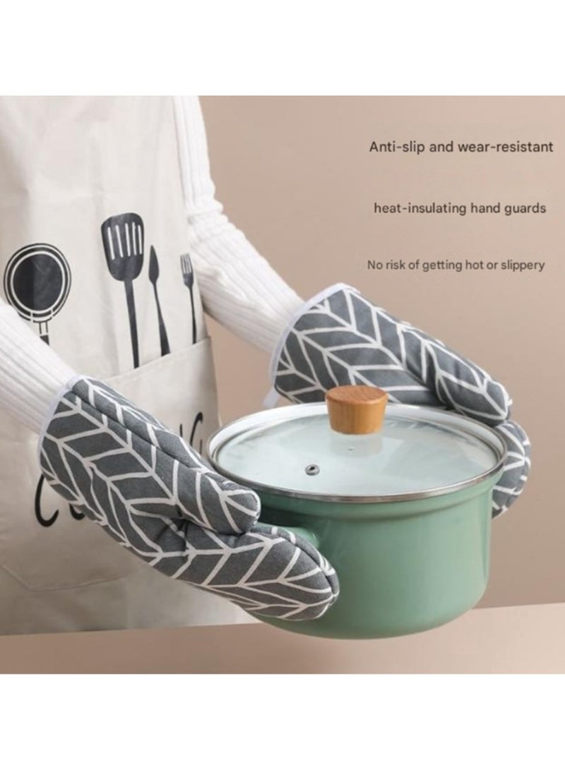 Jingke Anti-scalding Gloves Kitchen Oven Microwave Insulation Non-slip Gloves Anti-high Temperature Baking Gloves - Image 5