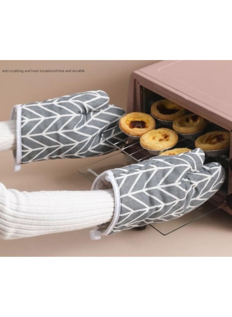 Jingke Anti-scalding Gloves Kitchen Oven Microwave Insulation Non-slip Gloves Anti-high Temperature Baking Gloves - Image 4