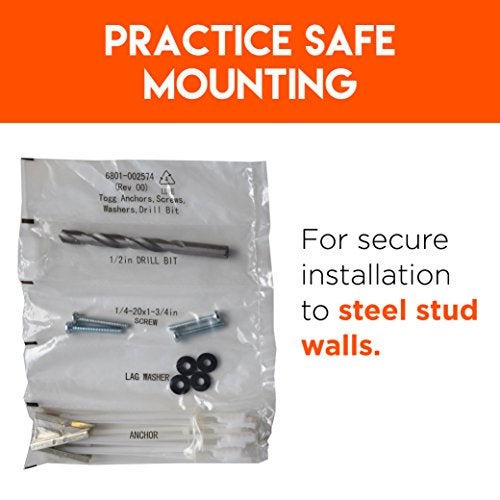 ECHOGEAR Steel Stud TV Mounting Kit - Tilt & Low Profile - Includes 4 Snaptoggle Anchors, Drill Bit, Screws & Washers - Compatible with 16 to 65 inch TVs - Image 2