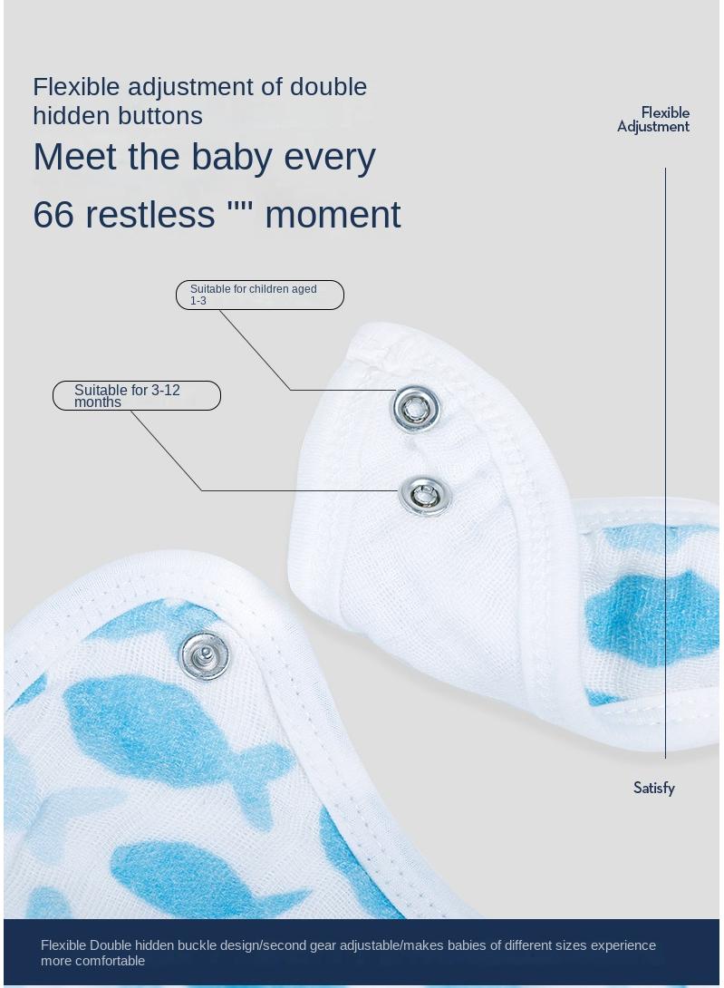 general 3-Pieces Mother Baby Supplies Baby Saliva Towel Cotton Water Uptake Baby Bib - Image 5