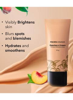 Faces Canada Peaches N Cream Tinted Moisturizer - Light 01, 35 g | Non Oily Lightweight Gel Formula  - Image 3