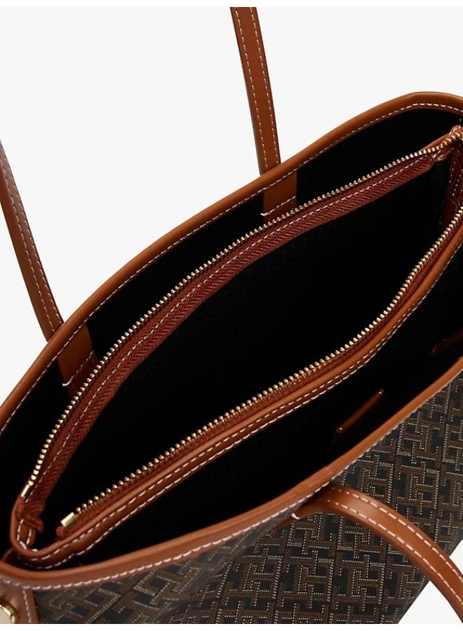Tommy Hilfiger Denim Tommy Hilfiger Monoplay Removable Laptop Pouch Handbag Brown TB75 - Image 2