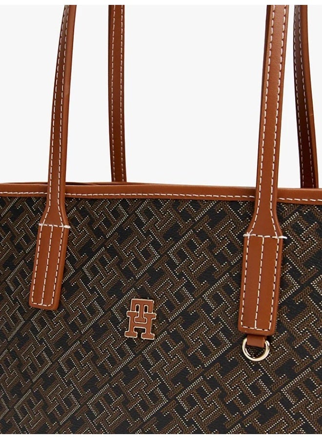 Tommy Hilfiger Denim Tommy Hilfiger Monoplay Removable Laptop Pouch Handbag Brown TB75 - Image 3