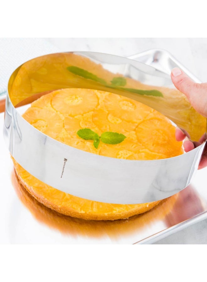 Restaurantware 10 x 2.4 Inch Baking Ring, 1 Round Cake Ring - Oven-Ready, Freezable, Stainless Steel Ring Mold, Dishwashable, For Cooking Or Baking  - Image 3