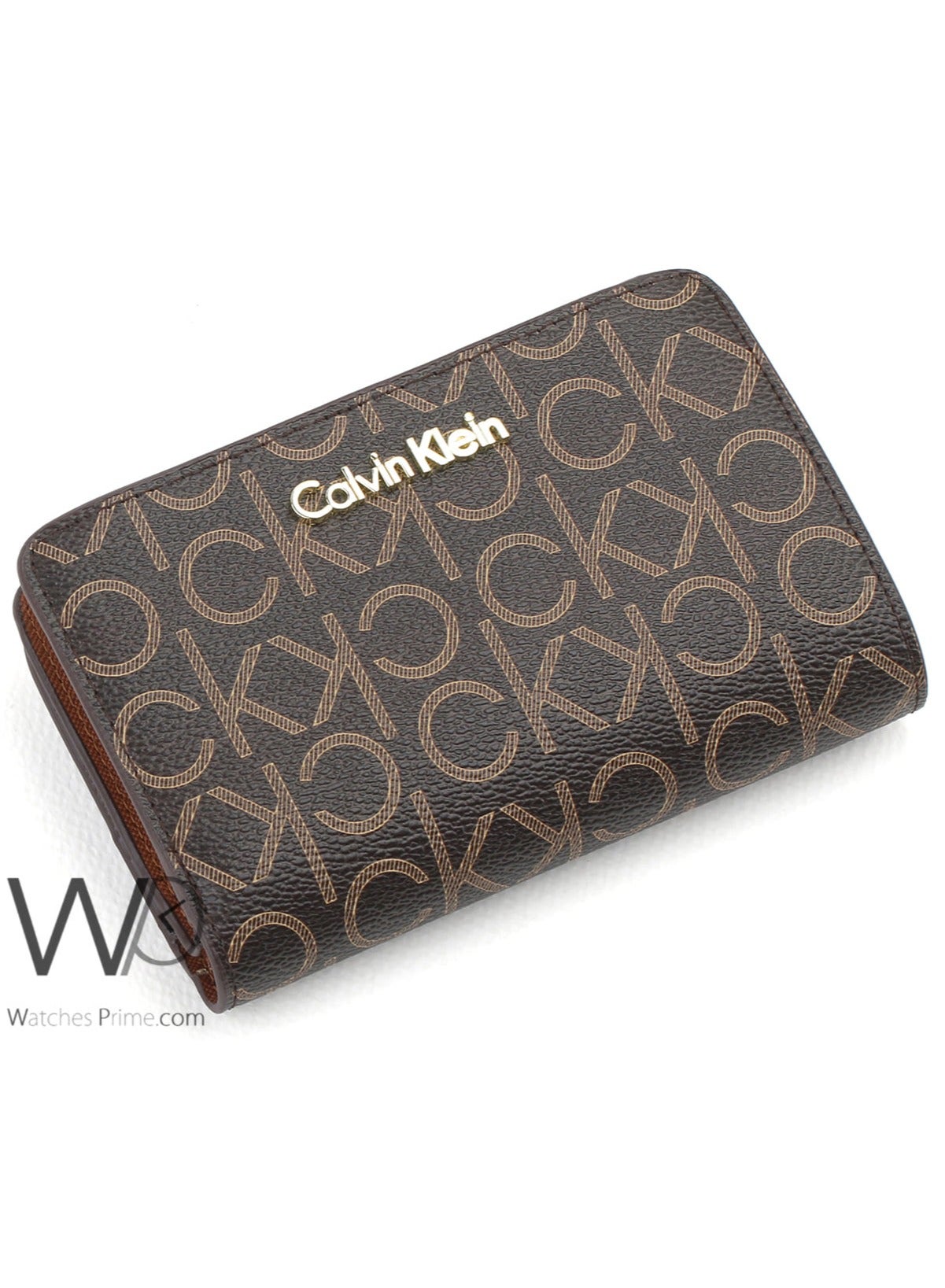 Ck Calvin Klein Women's Wallet Brown Genuine Leather