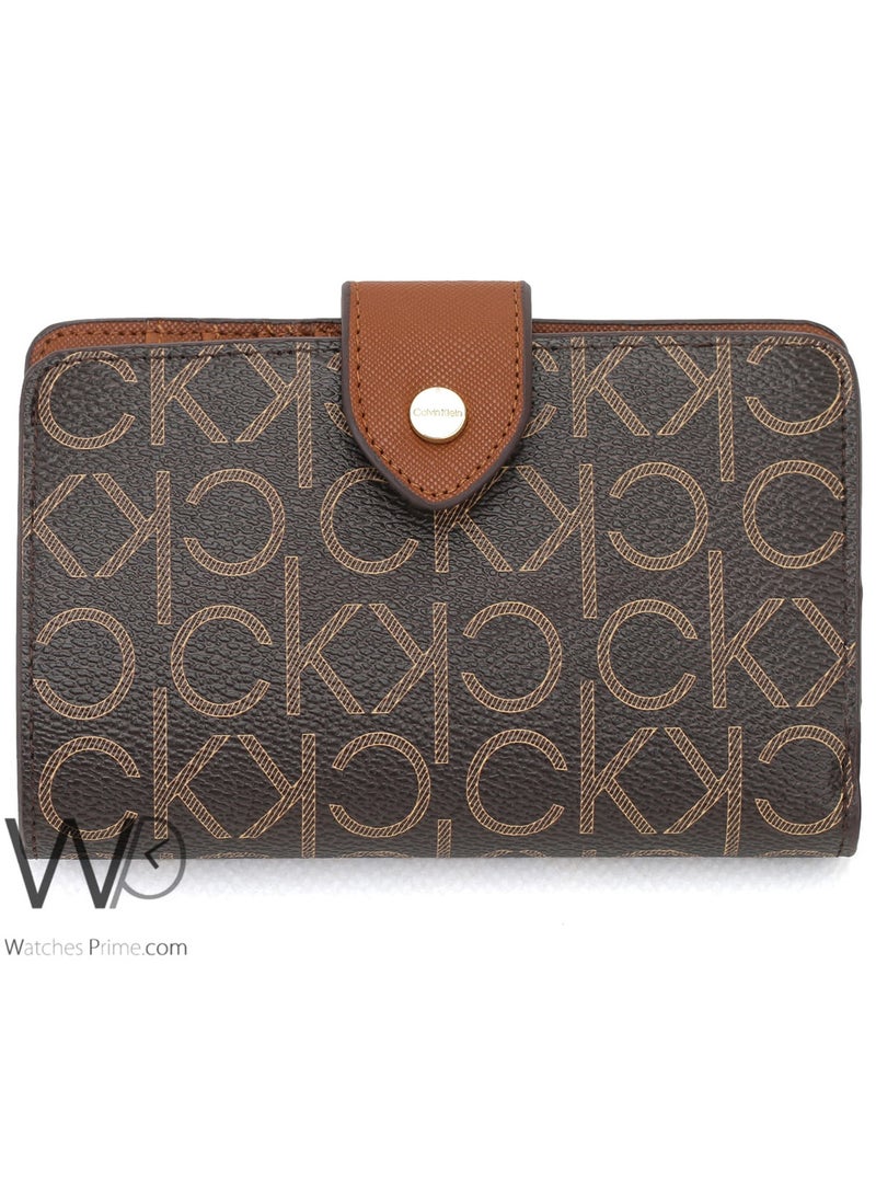 Calvin Klein Jeans Ck Calvin Klein Women Wallet Brown Genuine Leather  - Image 4