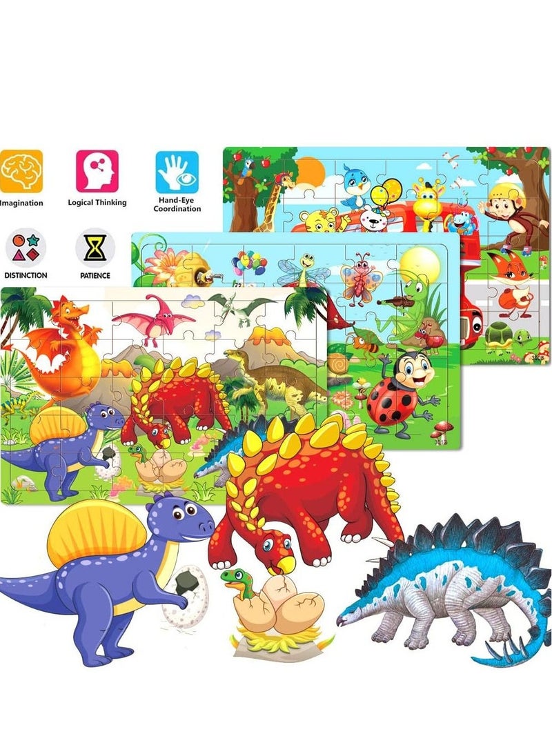 Wooden Jigsaw Puzzles for Kids ages 3-5 Year Old 30 Piece Colorful Wooden Puzzles for Toddler - Image 1