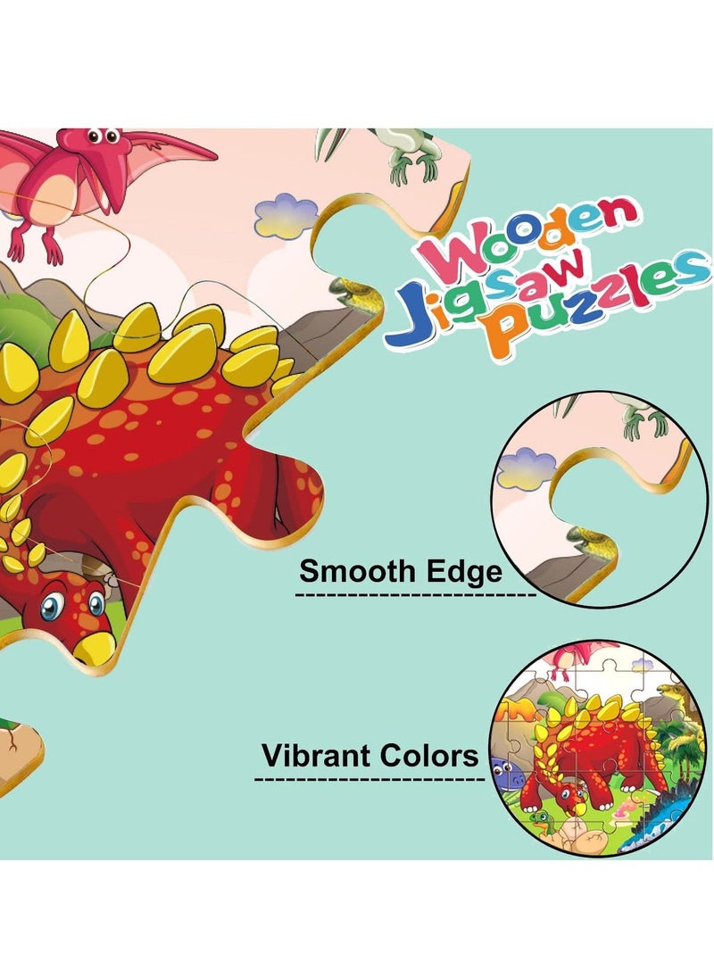 Wooden Jigsaw Puzzles for Kids ages 3-5 Year Old 30 Piece Colorful Wooden Puzzles for Toddler - Image 4