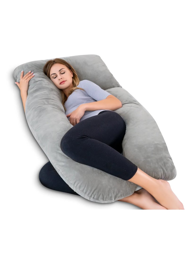 BLOOMING TIME U Shaped Maternity Pillow - Side Sleeper Pillow - Body Pillow,Support Body Pillow For Back Pain Sleepers  - Image 1
