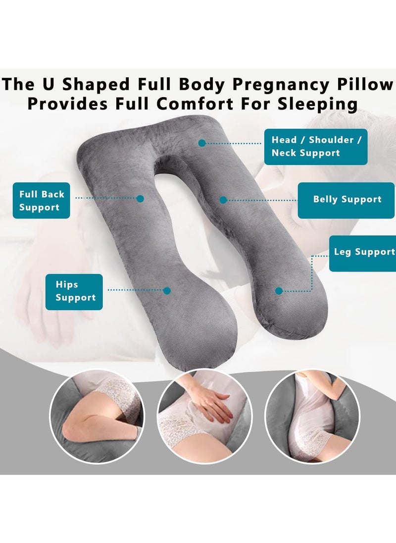 BLOOMING TIME U Shaped Maternity Pillow - Side Sleeper Pillow - Body Pillow,Support Body Pillow For Back Pain Sleepers  - Image 3