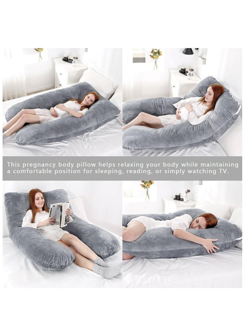 BLOOMING TIME U Shaped Maternity Pillow - Side Sleeper Pillow - Body Pillow,Support Body Pillow For Back Pain Sleepers  - Image 5