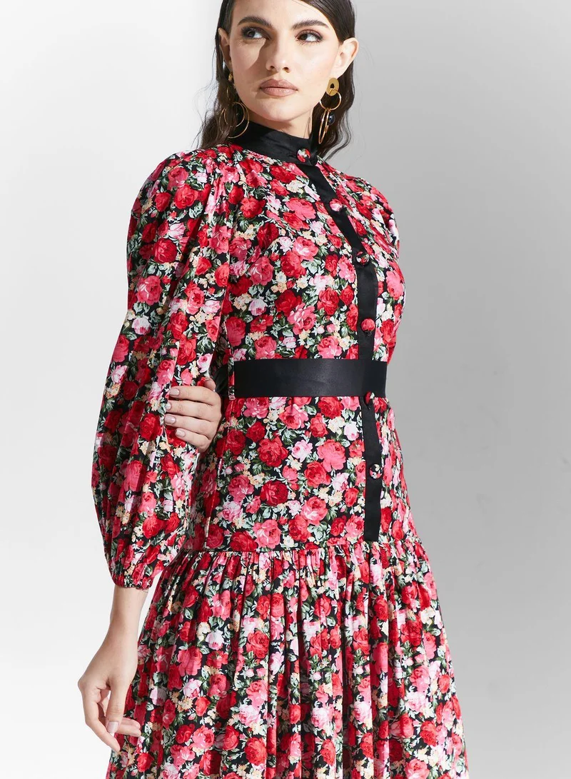 جولدن ابل Floral Printed Dress